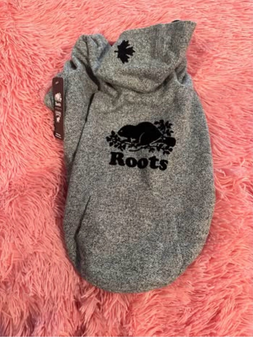 Roots pet Gray Logo Pullover Hoodie